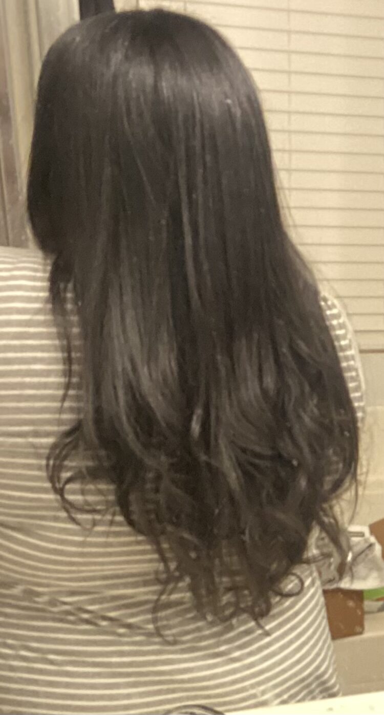 woman with long nature hair